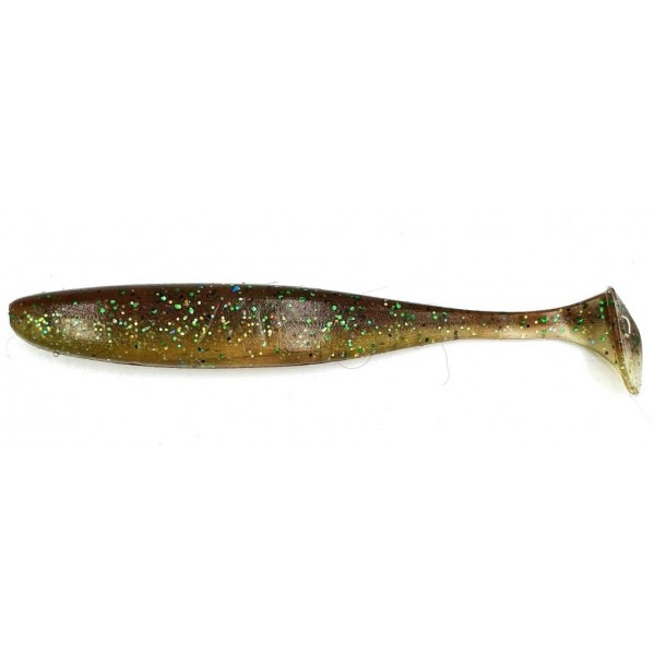 Рыбацкая силиконовая приманка, Taipan Easik, 3,0 дюйма, 10шт/уп, цвет №15 Green pumpkin flash